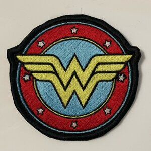 Wonder Woman shield themed patch 100% full stitch out